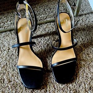 Black heeled sandals
